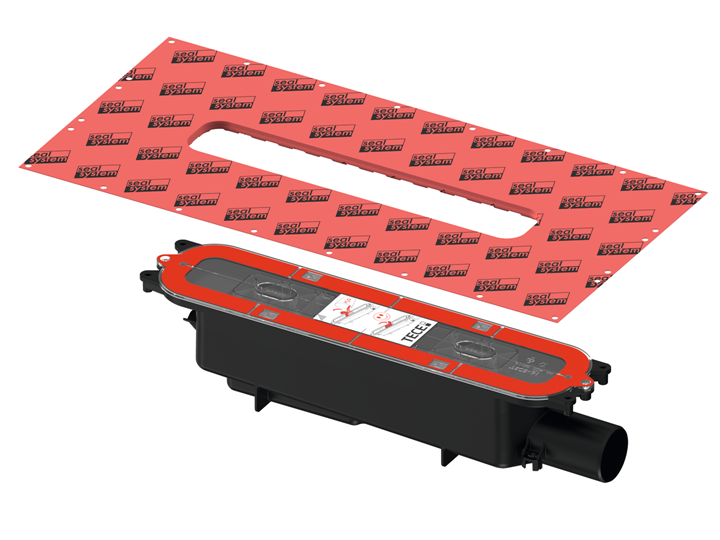 TECEdrainprofile afvoer "normaal", DN 50, horizontale afvoer zijdelings, 0,8 l/s