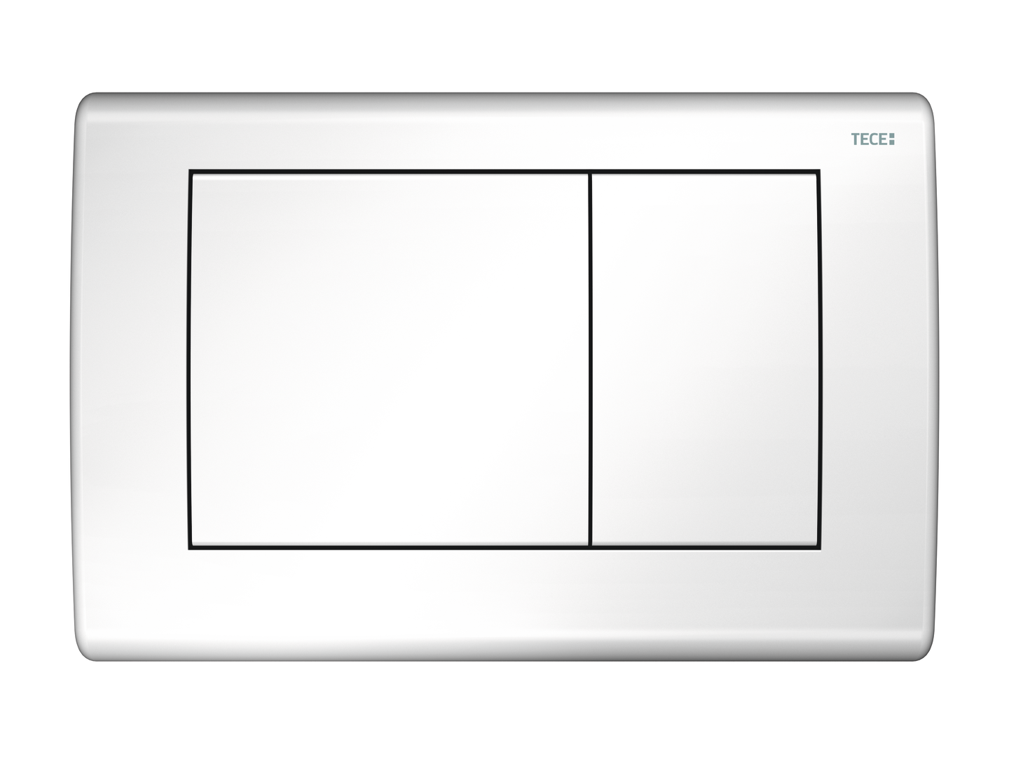 TECEplanus WC-bedieningsplaat voor duospoeltechniek, glanzend wit