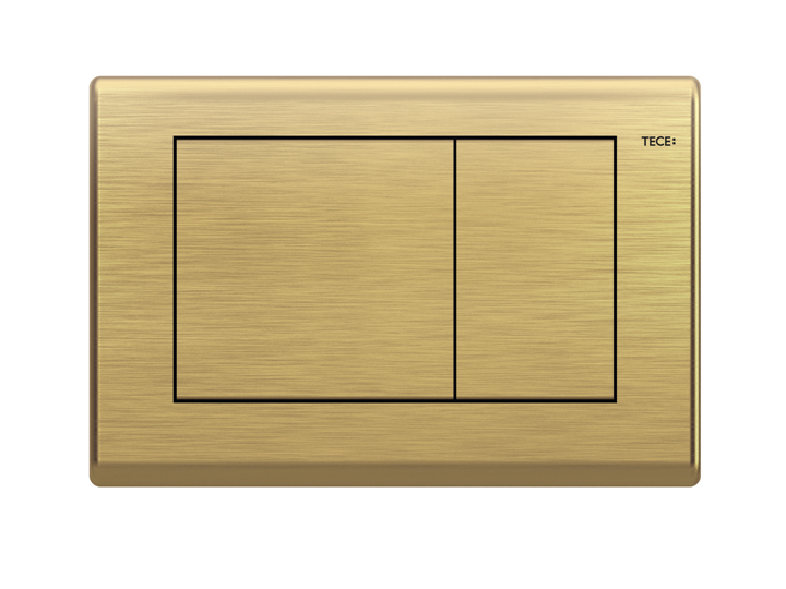 TECEplanus WC-bedieningsplaat voor duospoeltechniek, oud messing