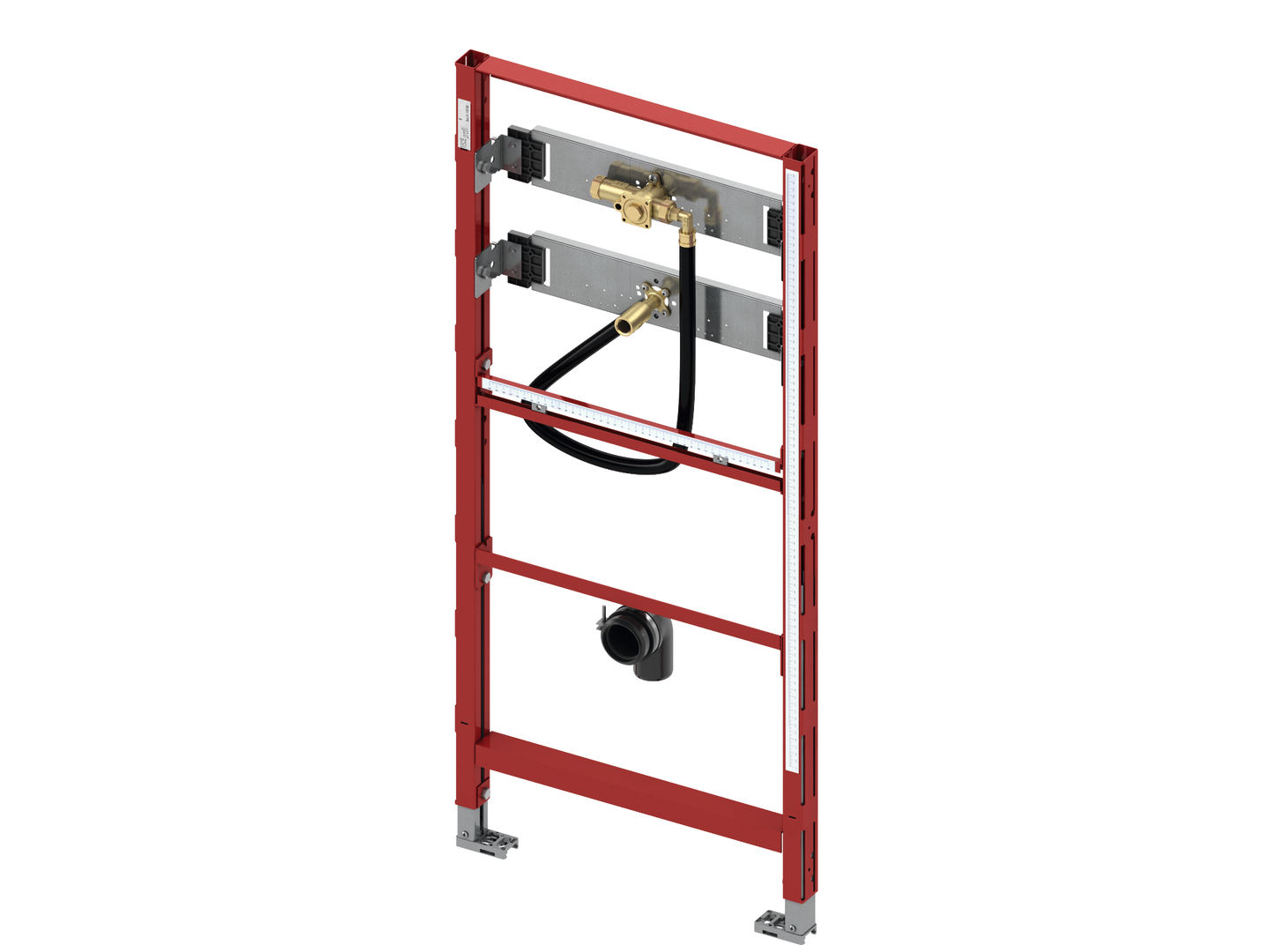 TECEprofil urinoir-inbouwframe met TECE drukspoelerbehuizing