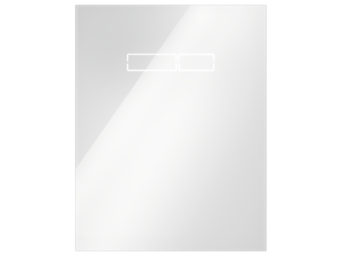 TECElux bedieningsglasplaat met sen-Touch elektronica, glas glanzend wit